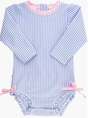 Rufflebutts Lavender Seersucker Long Sleeve One Piece Rash Guard
